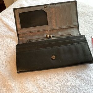 New black leather wallet
